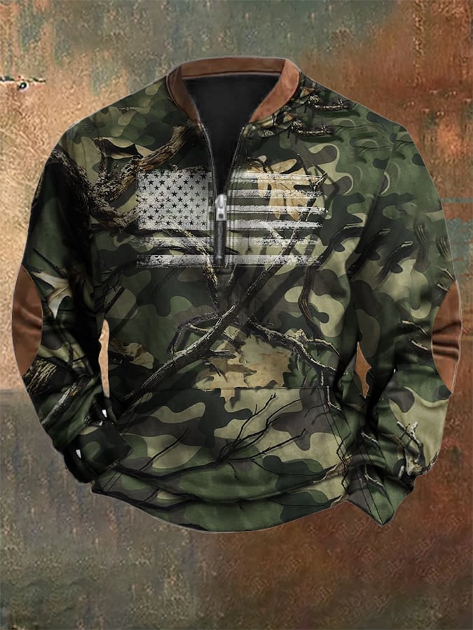 Men's Vintage Western Style Print Casual Sweatshirt