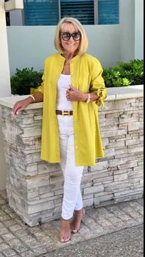 Solid Color Long Cotton Shirt Jackets Women Swing Jacket Shap Flattering Gathered Yolk At The Back