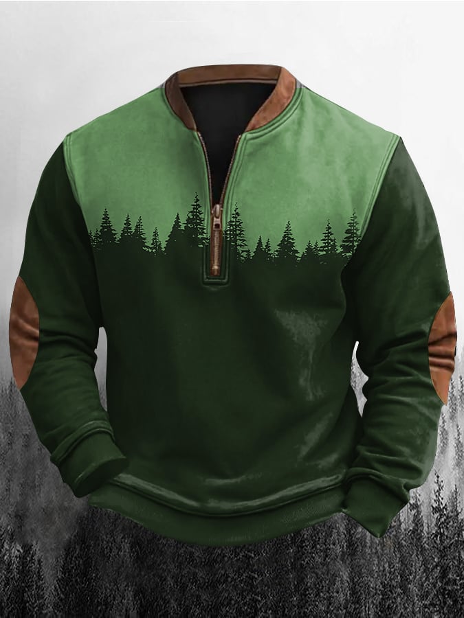 Men's Stronger Than The Strom Treetop Print Pullover