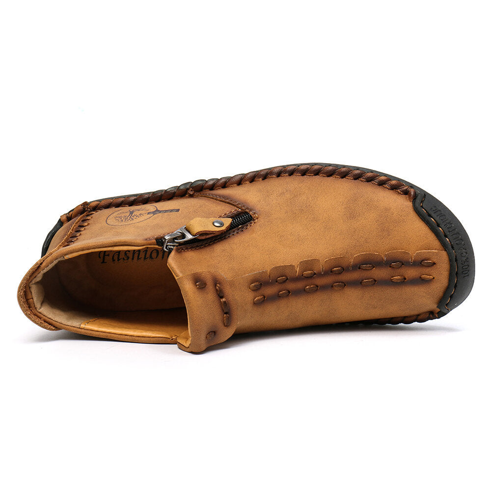 🚶‍♀️👢48% OFF !!!⏱️Clearance!!✨Men's/Women's Casual Fashion Non-slip Leather Slip-on Boots