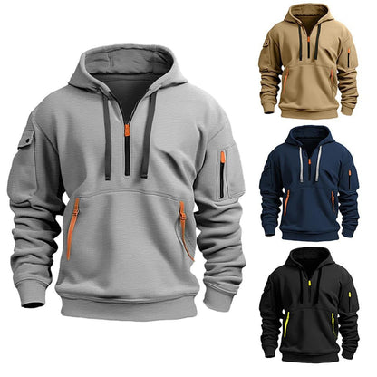 Men's Pocket Pullover Sports Casual Jacket
