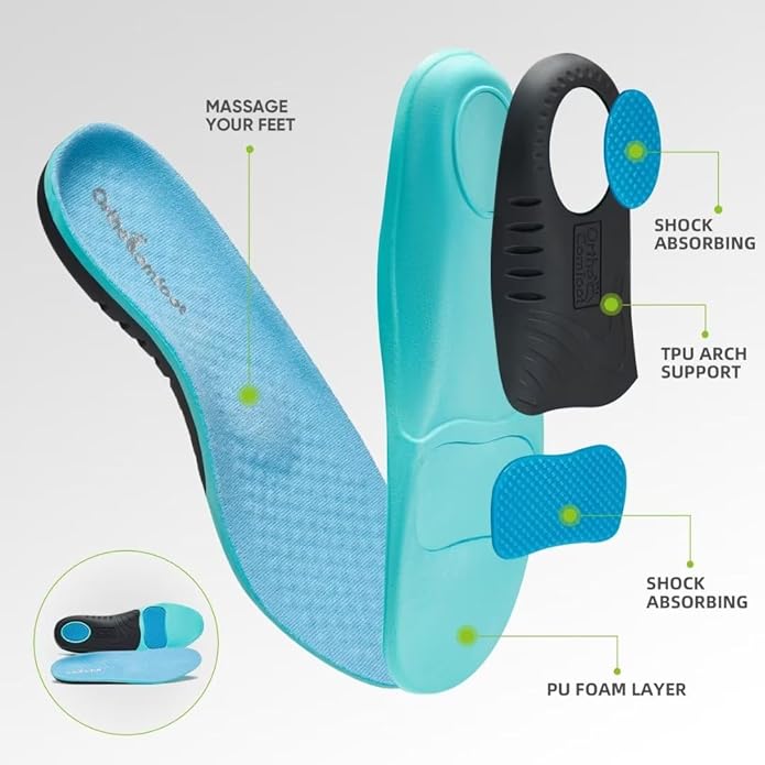 Men's Waterproof Breathable Lightweight Arch Support Hiking Shoes for Plantar Fasciitis