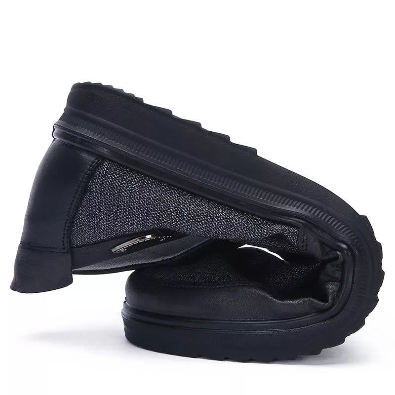 MEN'S EXTENDED WIDTH FOOT AND HEEL COMFORTABLE INSOLE NON-SLIP SHOES