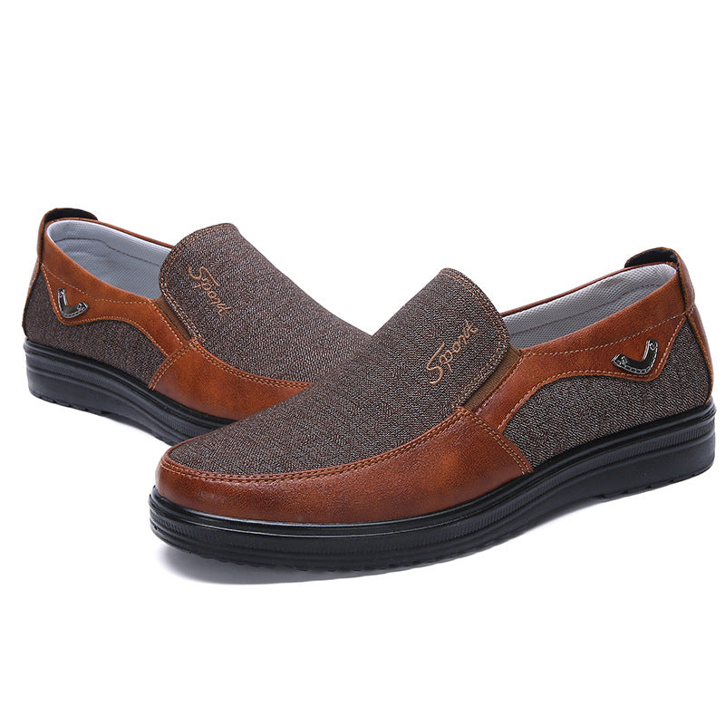 MEN'S EXTENDED WIDTH FOOT AND HEEL COMFORTABLE INSOLE NON-SLIP SHOES