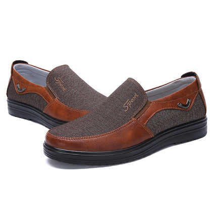 MEN'S EXTENDED WIDTH FOOT AND HEEL COMFORTABLE INSOLE NON-SLIP SHOES