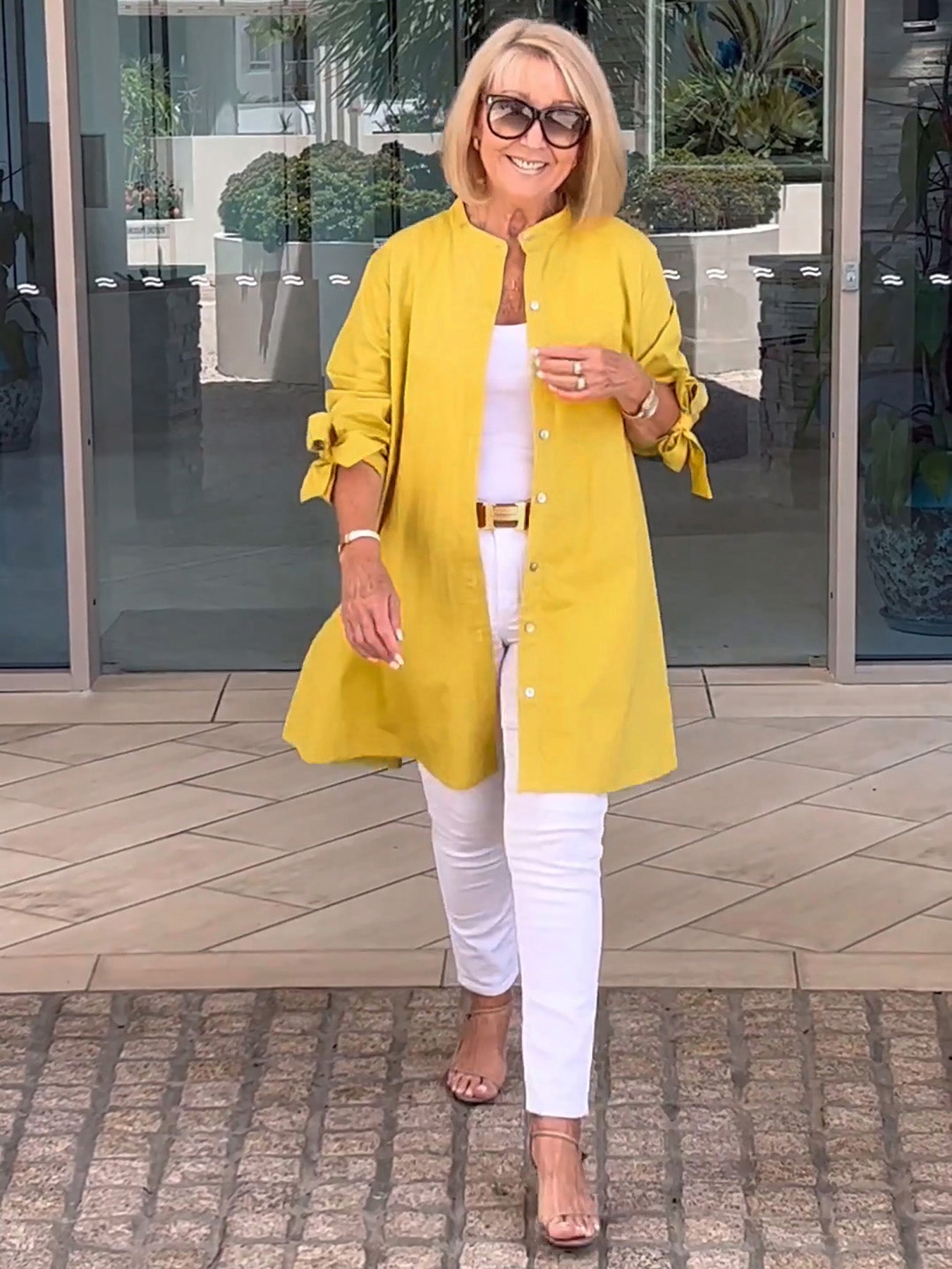 Solid Color Long Cotton Shirt Jackets Women Swing Jacket Shap Flattering Gathered Yolk At The Back