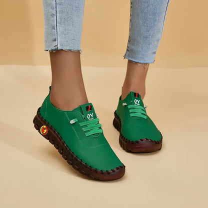 🔥Last Day Promotion 50% OFF - Women's Comfortable Flat Leather Sneakers