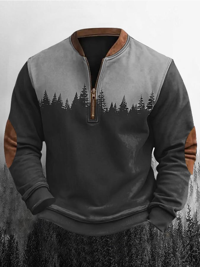 Men's Stronger Than The Strom Treetop Print Pullover