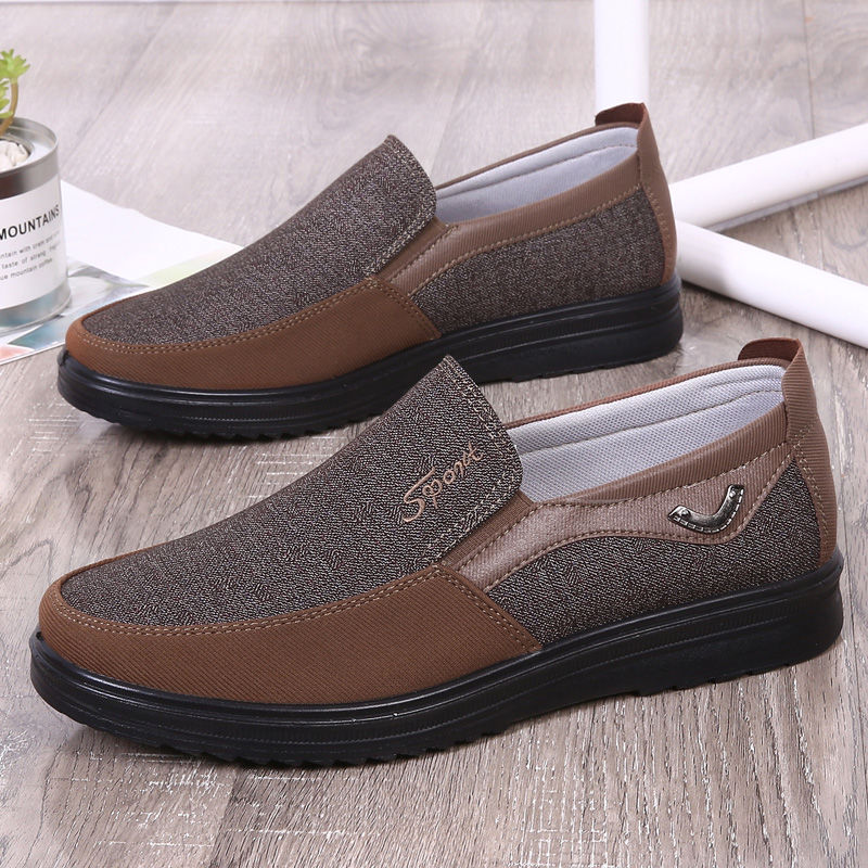 MEN'S EXTENDED WIDTH FOOT AND HEEL COMFORTABLE INSOLE NON-SLIP SHOES