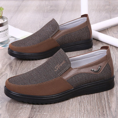 MEN'S EXTENDED WIDTH FOOT AND HEEL COMFORTABLE INSOLE NON-SLIP SHOES