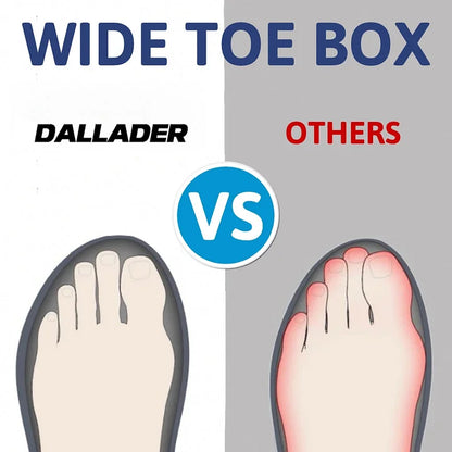 Men's Orthopedic Genuine Leather Shoes for Diabetics, Arch Support Hiking Shoes for Plantar Fasciitis