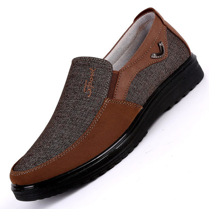 MEN'S EXTENDED WIDTH FOOT AND HEEL COMFORTABLE INSOLE NON-SLIP SHOES