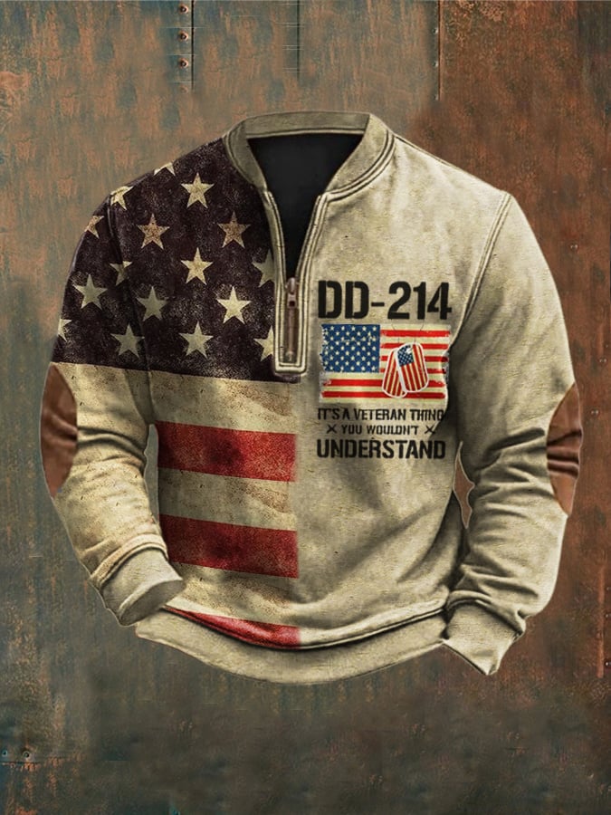 Men's DD-214 Alumni Veterans Day Printed Sweatshirt