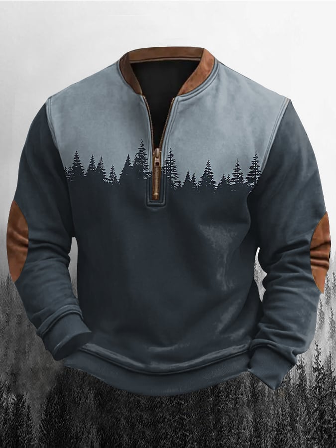 Men's Stronger Than The Strom Treetop Print Pullover
