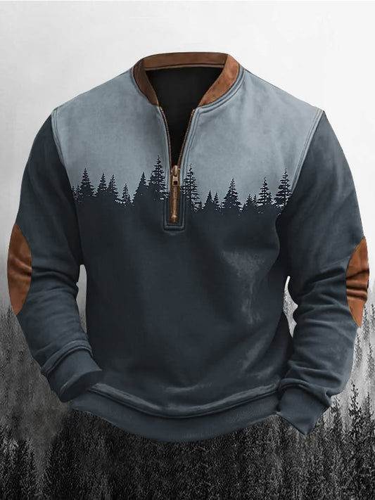Men's Stronger Than The Strom Treetop Print Pullover