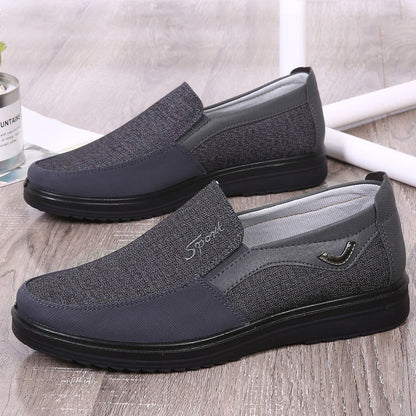 MEN'S EXTENDED WIDTH FOOT AND HEEL COMFORTABLE INSOLE NON-SLIP SHOES